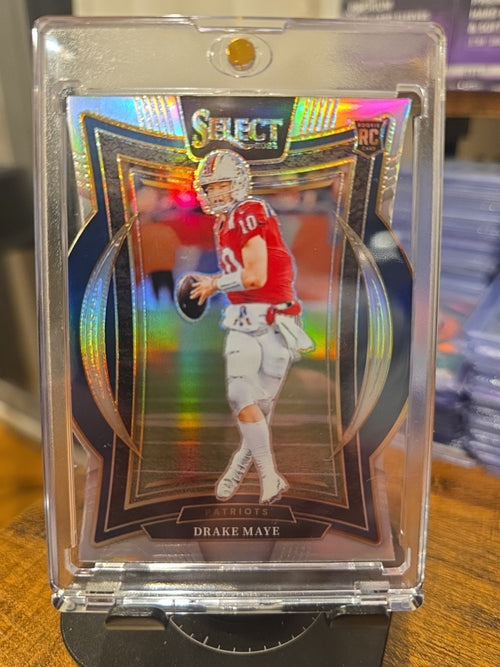 2024 Panini Select - Concourse Drake Maye #27 Silver Prizm Die-Cut (RC)