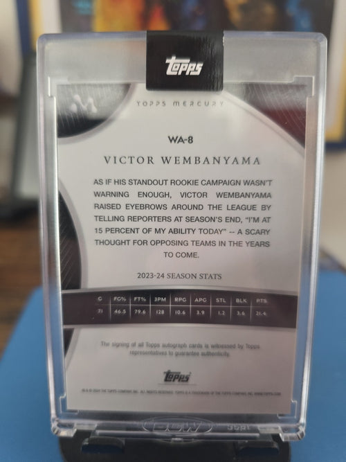 2023-24 Topps Mercury Victor Wembanyama Autograph Rookie #8 /99
