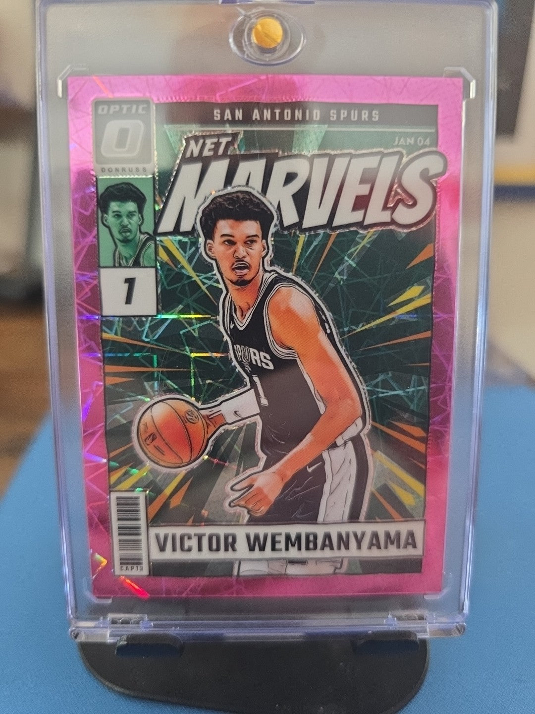 2024-25 Donruss Optic Victor Wembanyama Net Marvels Prizm Pink Velocity #/79