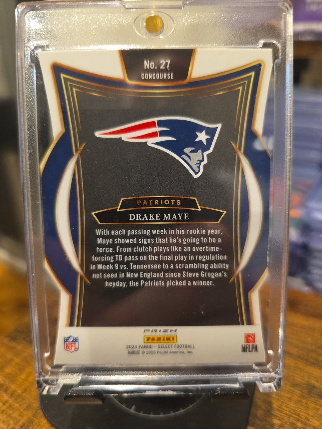 2024 Panini Select - Concourse Drake Maye #27 Silver Prizm Die-Cut (RC)
