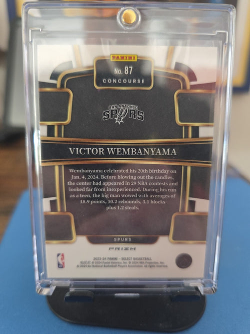 2023-24 Panini Select - Concourse Victor Wembanyama #87 White Sparkle Prizm 