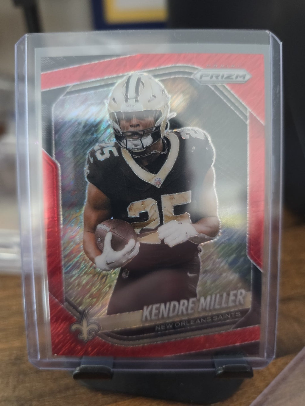KENDRE MILLER 2025 PANINI PRIZM RED SHIMMER FOTL SAINTS /49 Q0234