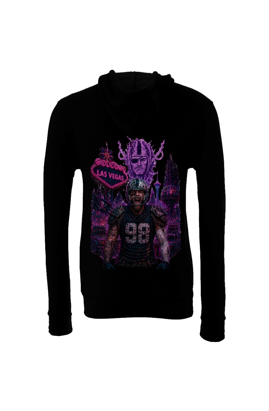 Madd Maxx Crosby -- Las Vegas Raiders Fantasy Football Sponge Fleece Hoodie 2