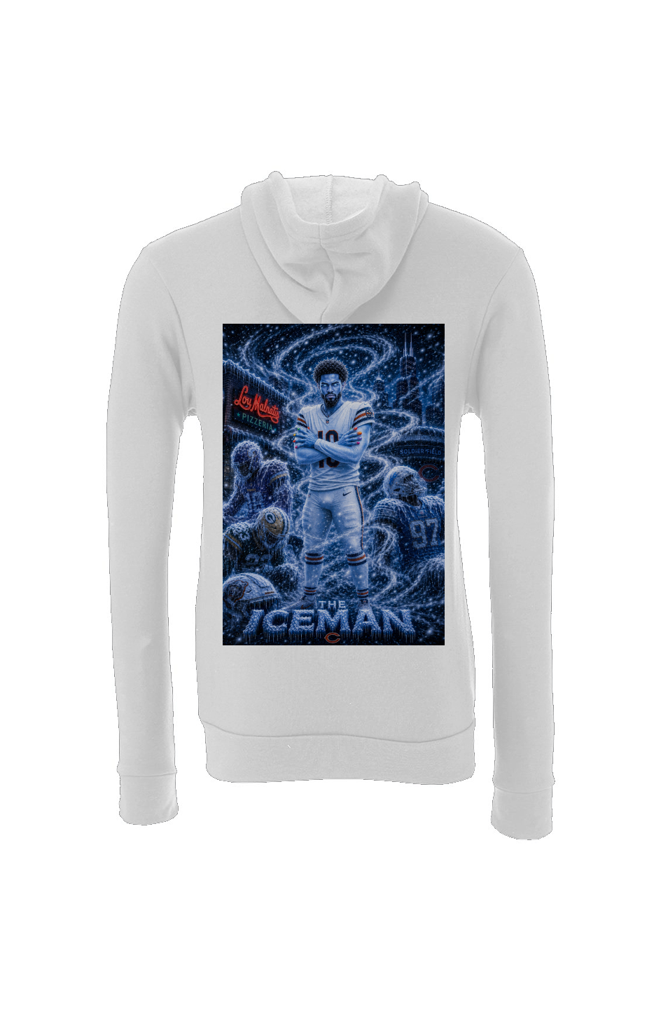 Caleb Willians -- The Iceman -- Chicago Bears Fantasy Football Sponge Fleece Hoodie