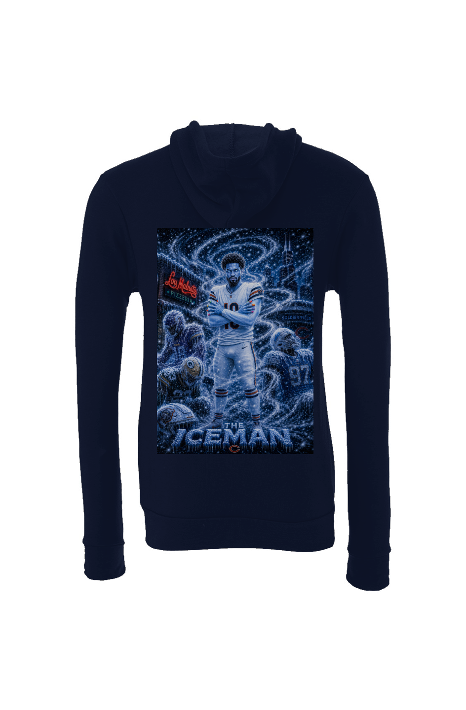 Caleb Willians -- The Iceman -- Chicago Bears Fantasy Football Sponge Fleece Hoodie