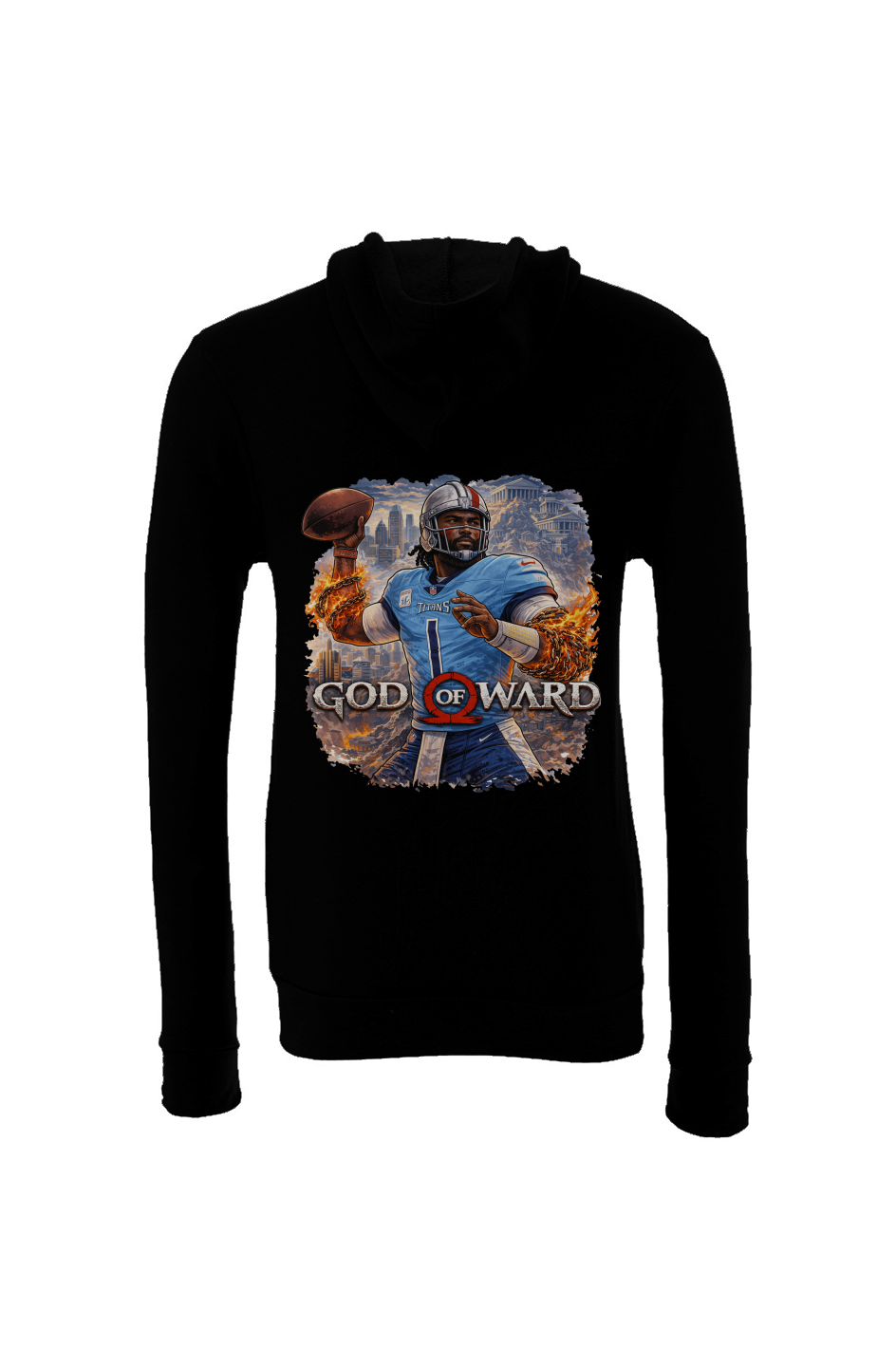 God of Ward -- Cam Ward Titans Fantasy Football Sponge Fleece Hoodie