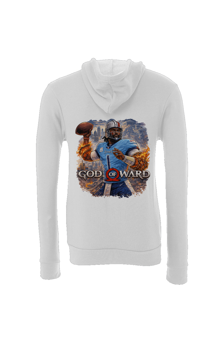 God of Ward -- Cam Ward Titans Fantasy Football Sponge Fleece Hoodie