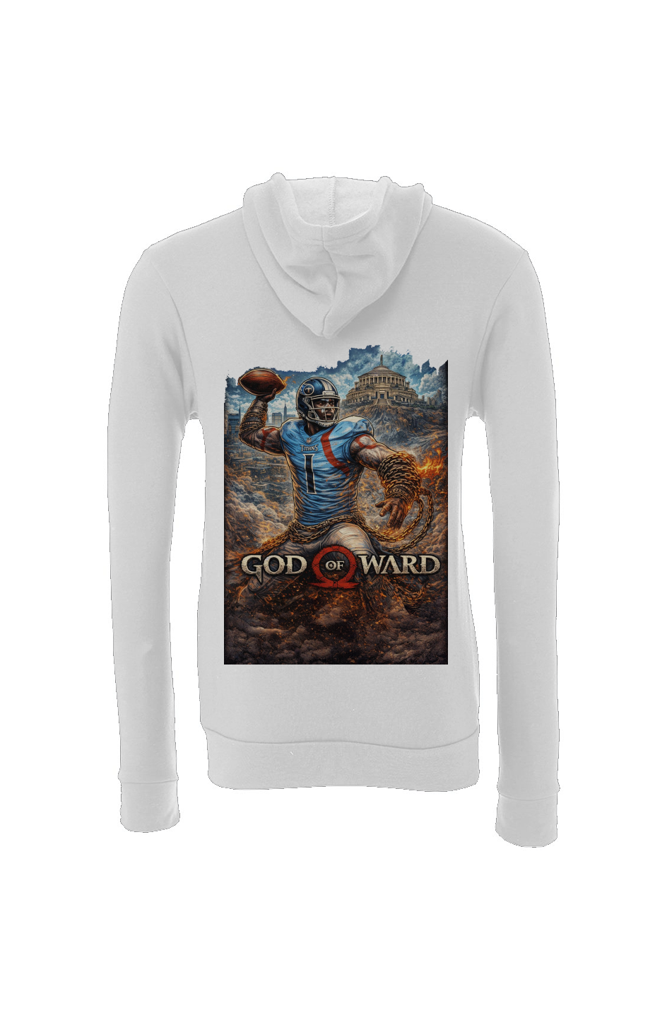 God of Ward 3 -- Cam Ward Titans Fantasy Football Sponge Fleece Hoodie
