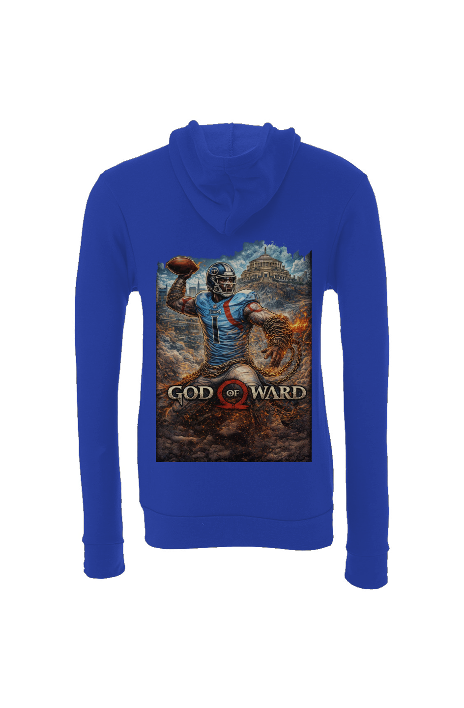 God of Ward 3 -- Cam Ward Titans Fantasy Football Sponge Fleece Hoodie
