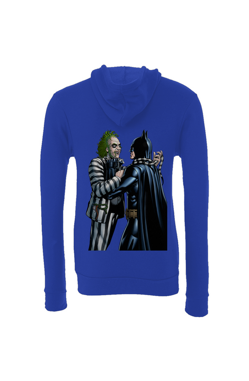 Batman Vs Beetlejuice -- Multiverse Mashup Sponge Fleece Hoodie
