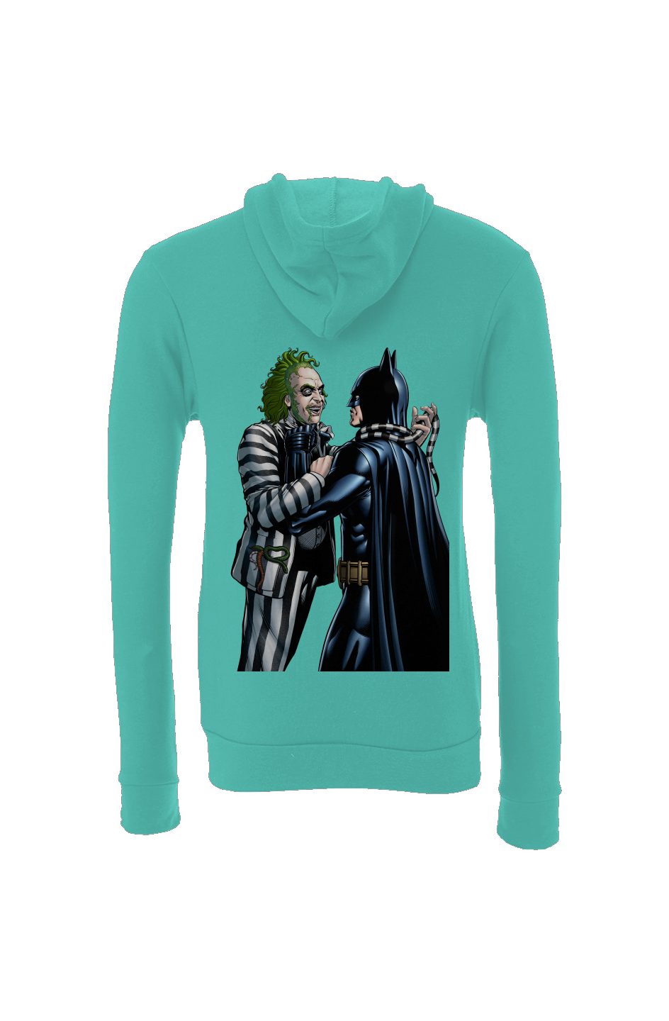 Batman Vs Beetlejuice -- Burtonverse Fantasy Mashup Sponge Fleece Hoodie
