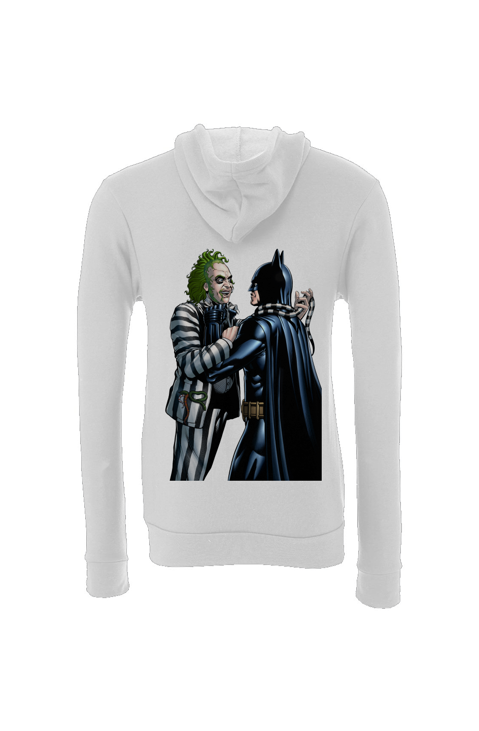 Batman Vs Beetlejuice -- Burtonverse Fantasy Mashup Sponge Fleece Hoodie