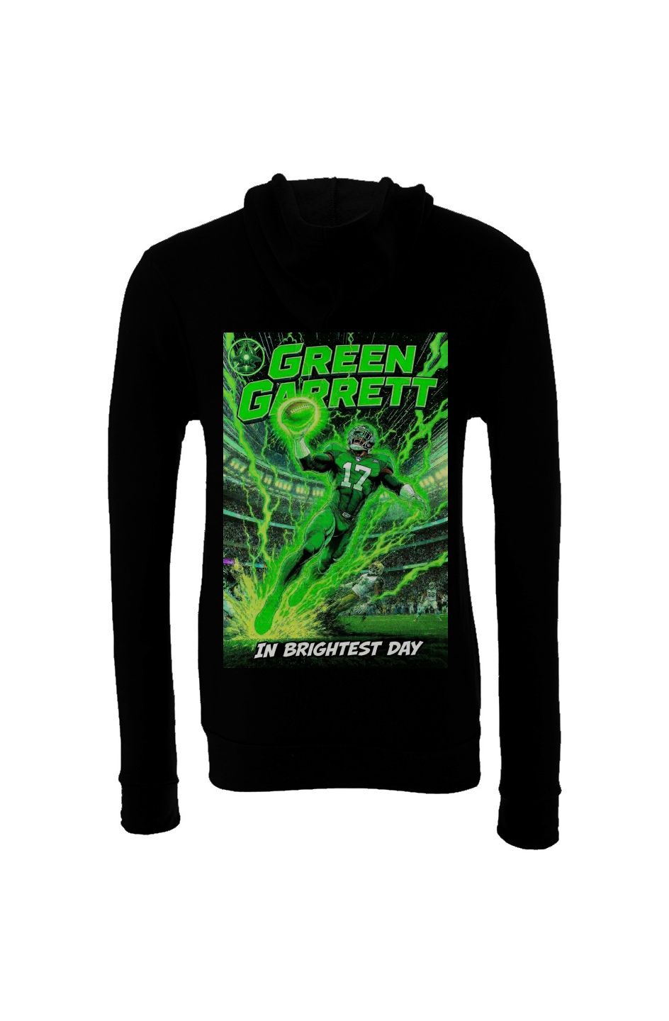 Garrett Wilson is Green Lantern -- New York Jets Fantasy Sponge Fleece Hoodie