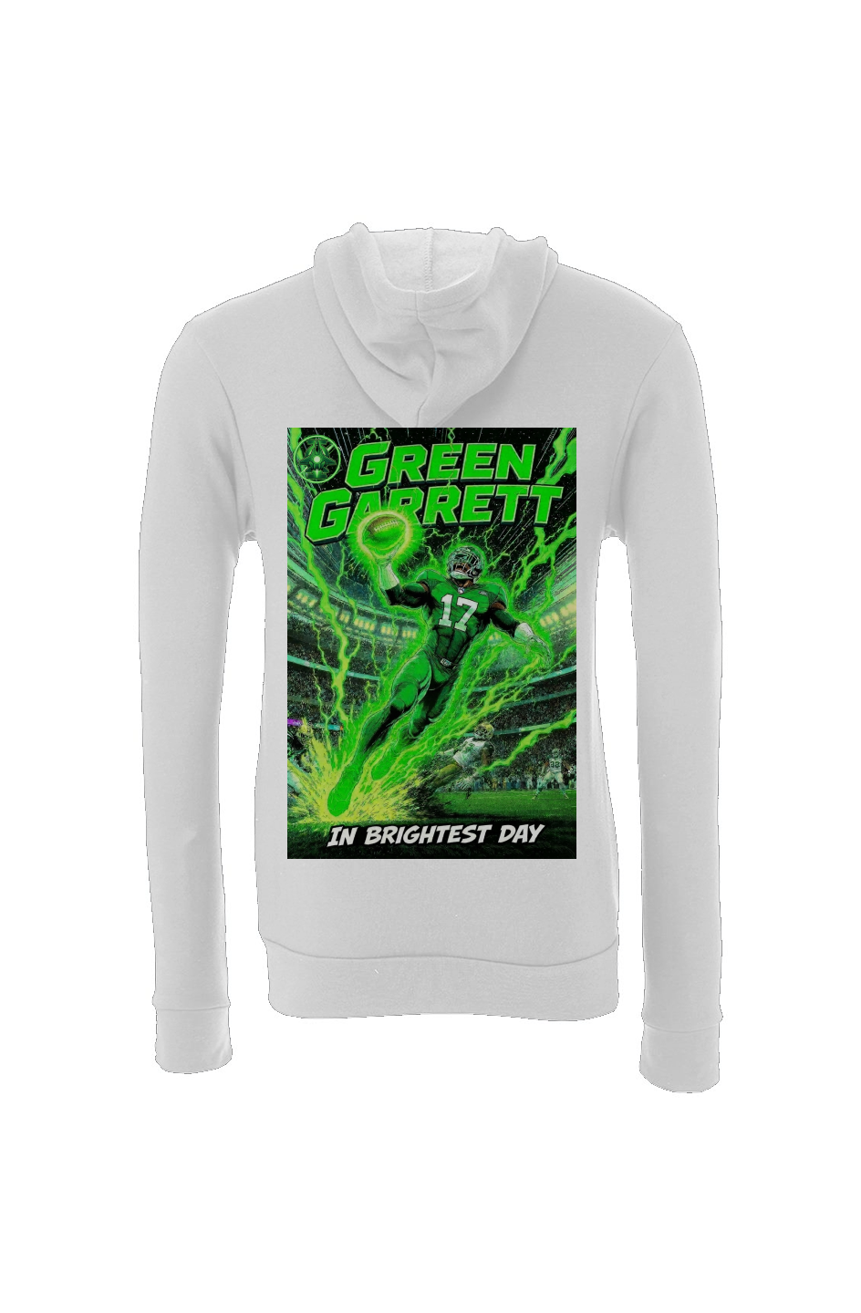 Garrett Wilson is Green Lantern -- New York Jets Fantasy Sponge Fleece Hoodie