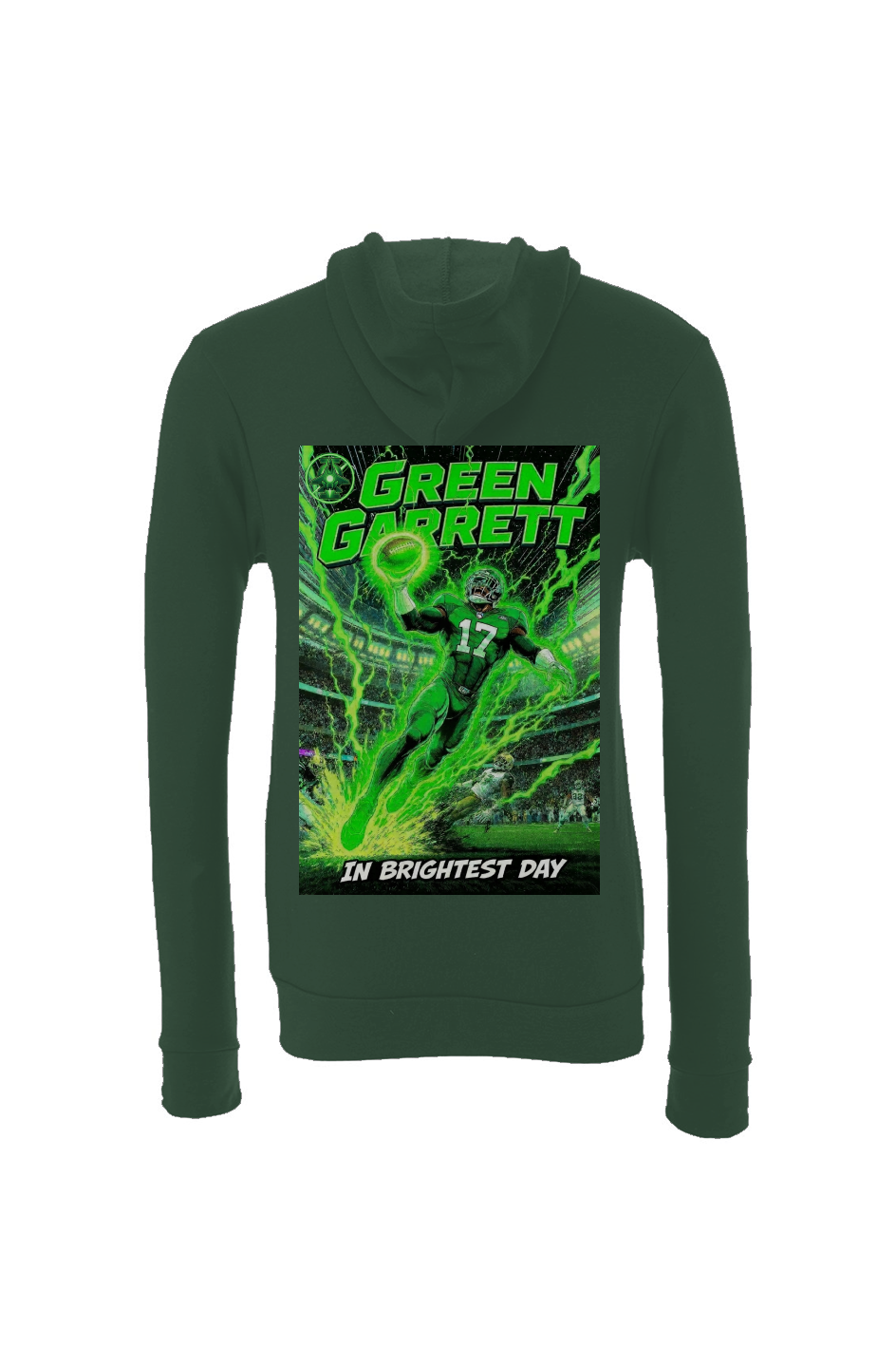 Garrett Wilson is Green Lantern -- New York Jets Fantasy Sponge Fleece Hoodie