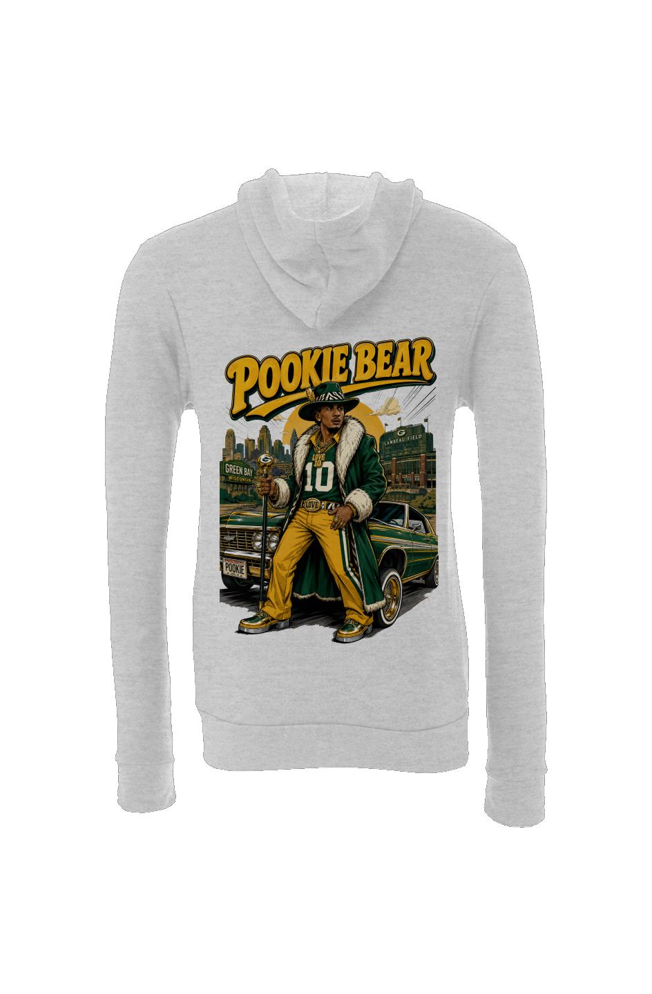 Jordan Love is Pookie -- GOLD Packers Fantasy Football Sponge Fleece Hoodie