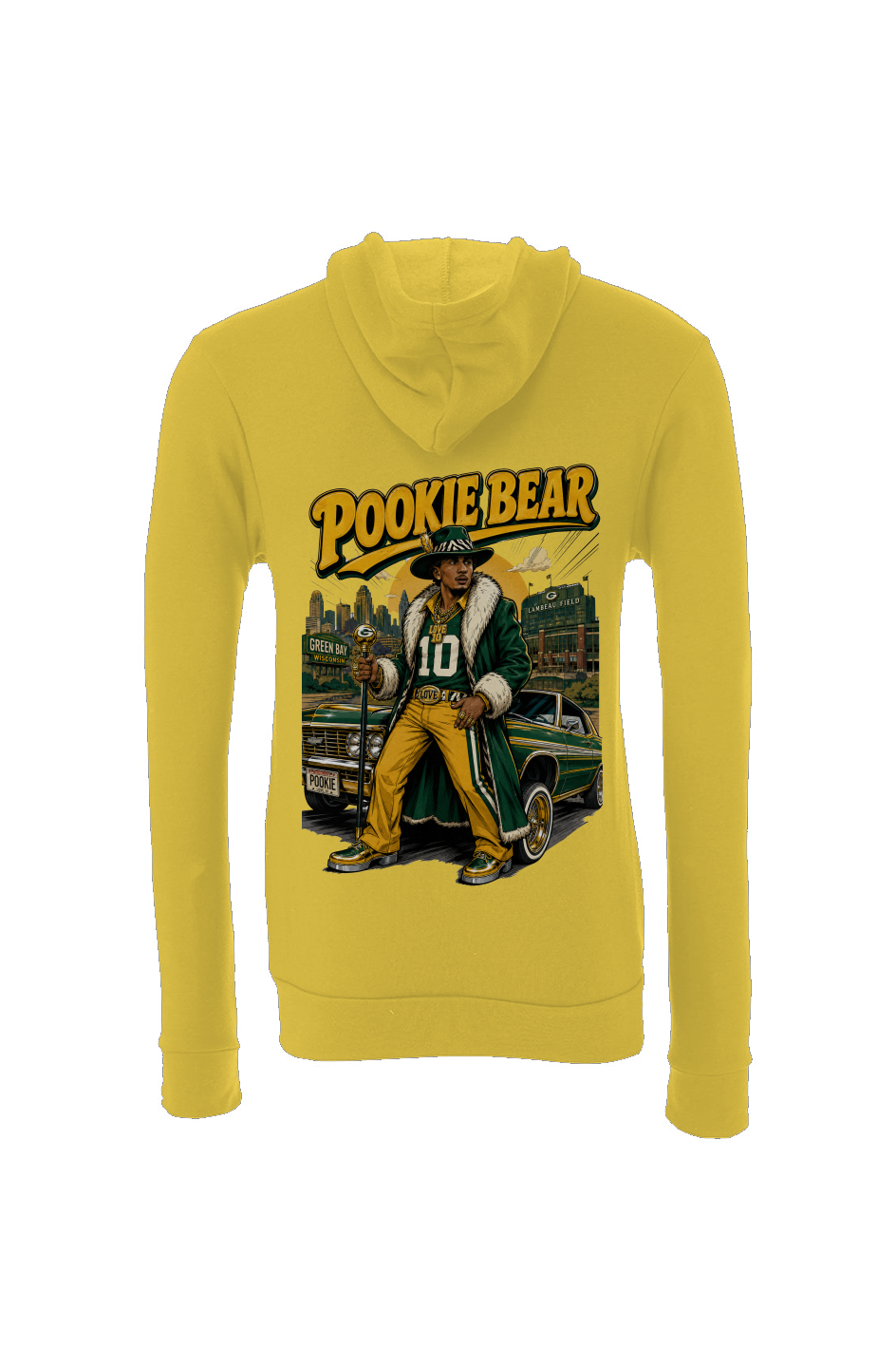 Jordan Love is Pookie -- GOLD Packers Fantasy Football Sponge Fleece Hoodie
