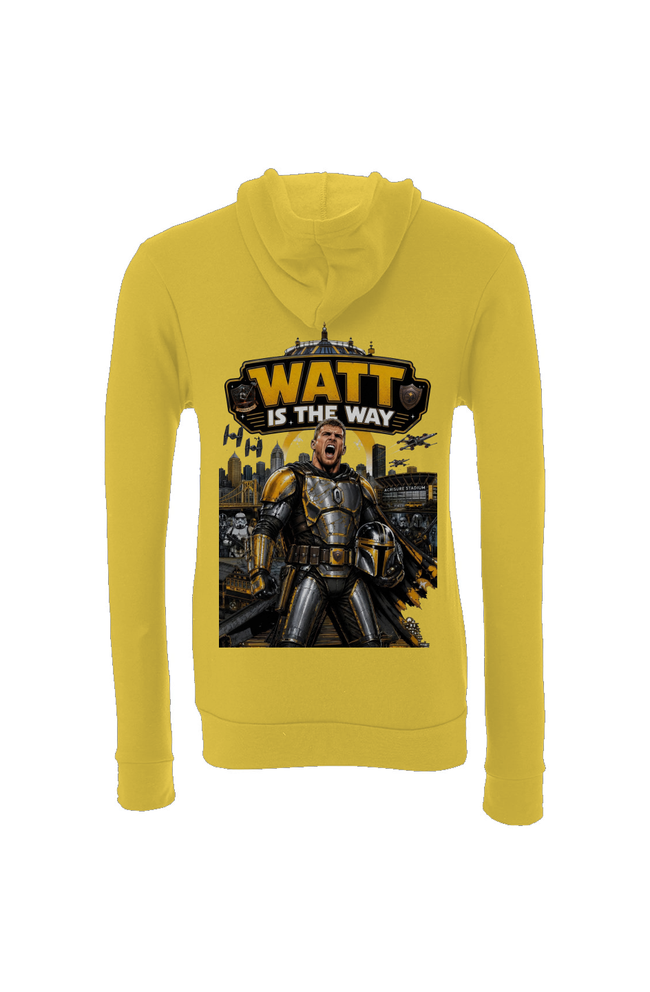 Watt is the Way -- Star Wars Steelers Fantasy Football Sponge Fleece Hoodie