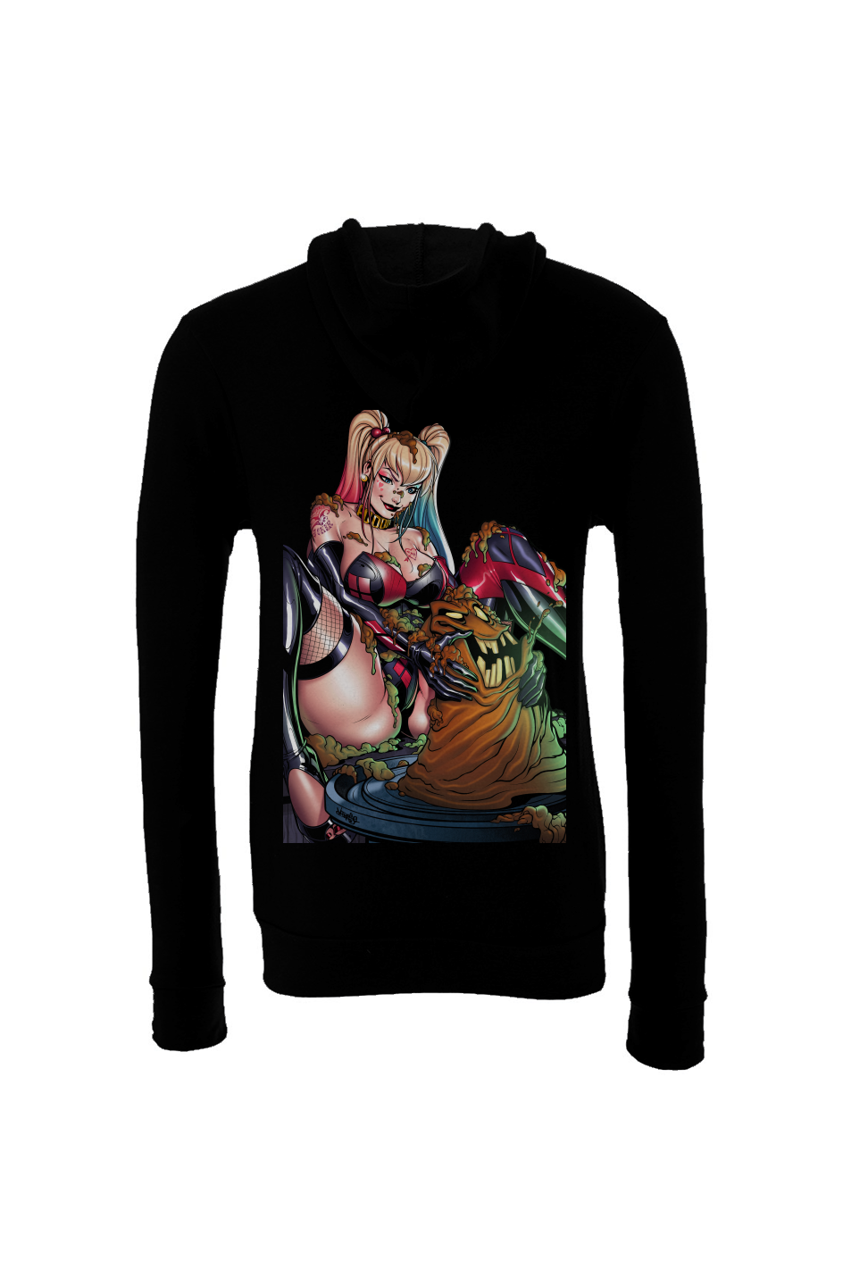 Harley Quinn and Clayface Ghost Tribute -- DC Comics Sponge Fleece Hoodie
