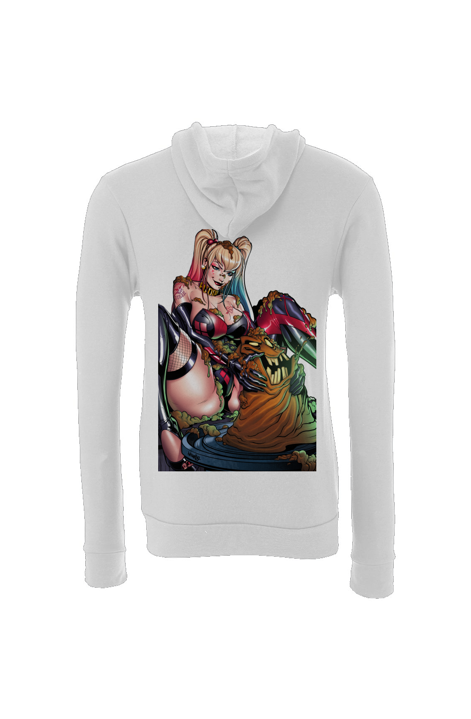 Harley Quinn and Clayface Ghost Tribute -- DC Comics Sponge Fleece Hoodie