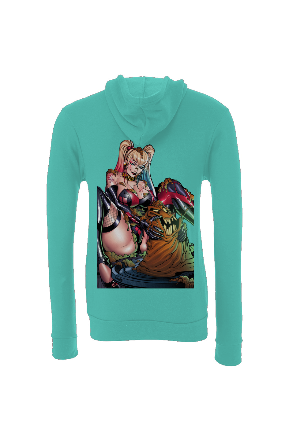 Harley Quinn and Clayface Ghost Tribute -- DC Comics Sponge Fleece Hoodie