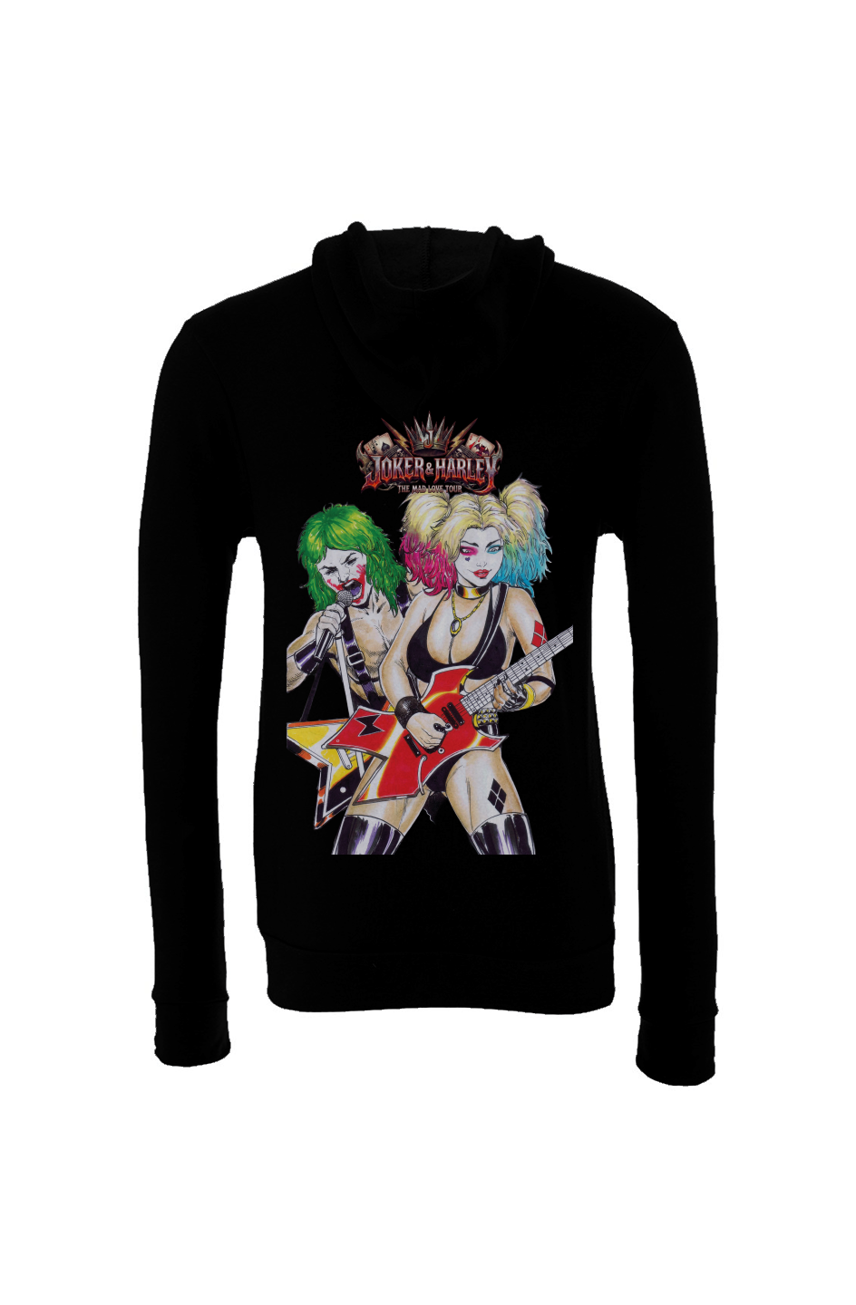Joker & Harley Heavy Metal Mad Love Fantasy Sponge Fleece Hoodie