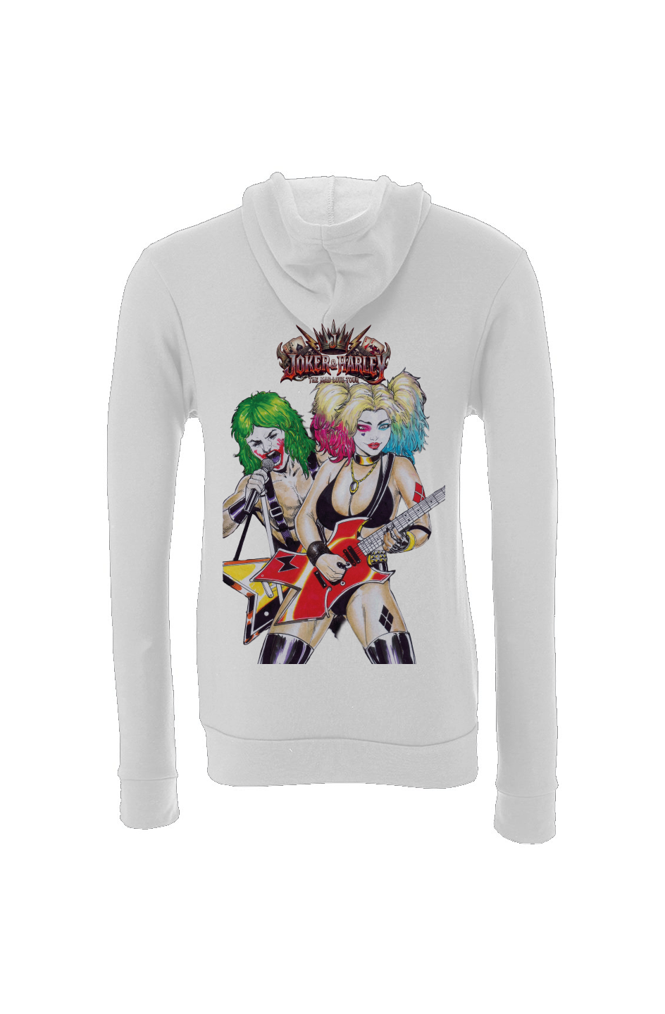 Joker & Harley Heavy Metal Mad Love Fantasy Sponge Fleece Hoodie
