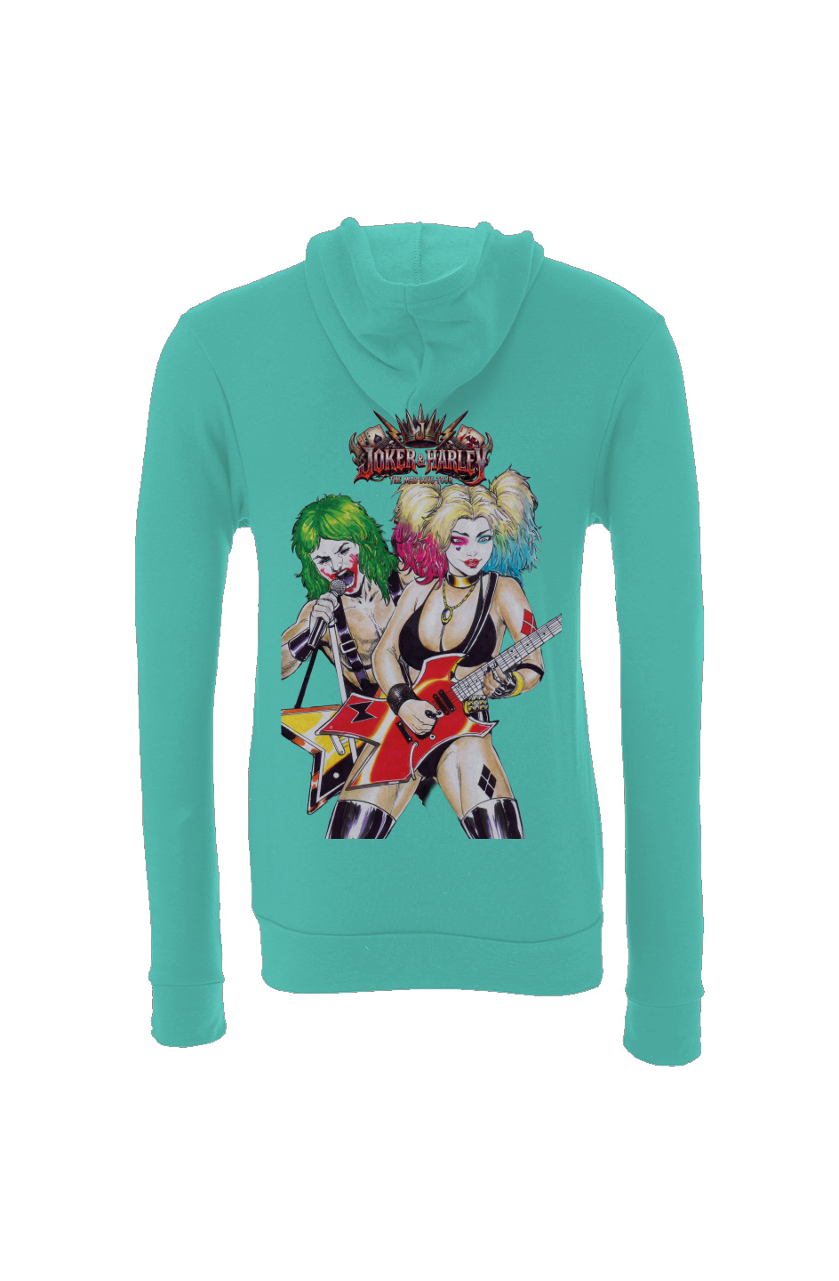 Joker & Harley Heavy Metal Mad Love Fantasy Sponge Fleece Hoodie