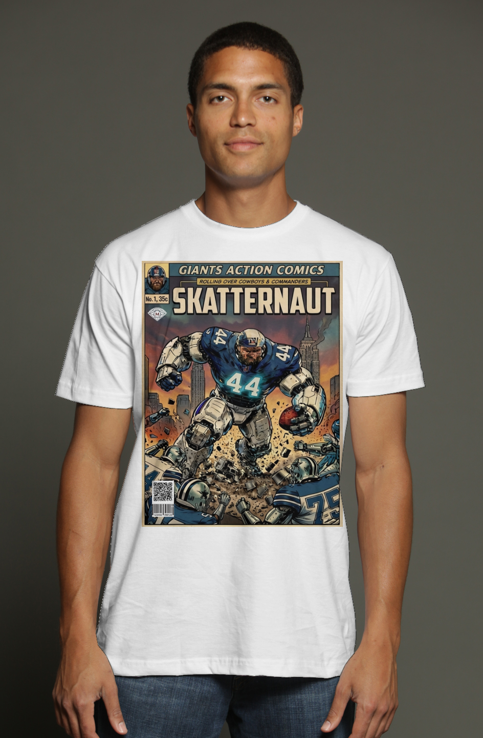 Cam Skattebo Skatternaut – NY Giants Fantasy Football triblend t shirt
