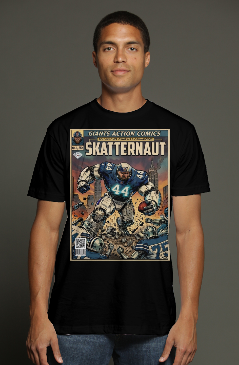 Cam Skattebo Skatternaut – NY Giants Fantasy Football triblend t shirt