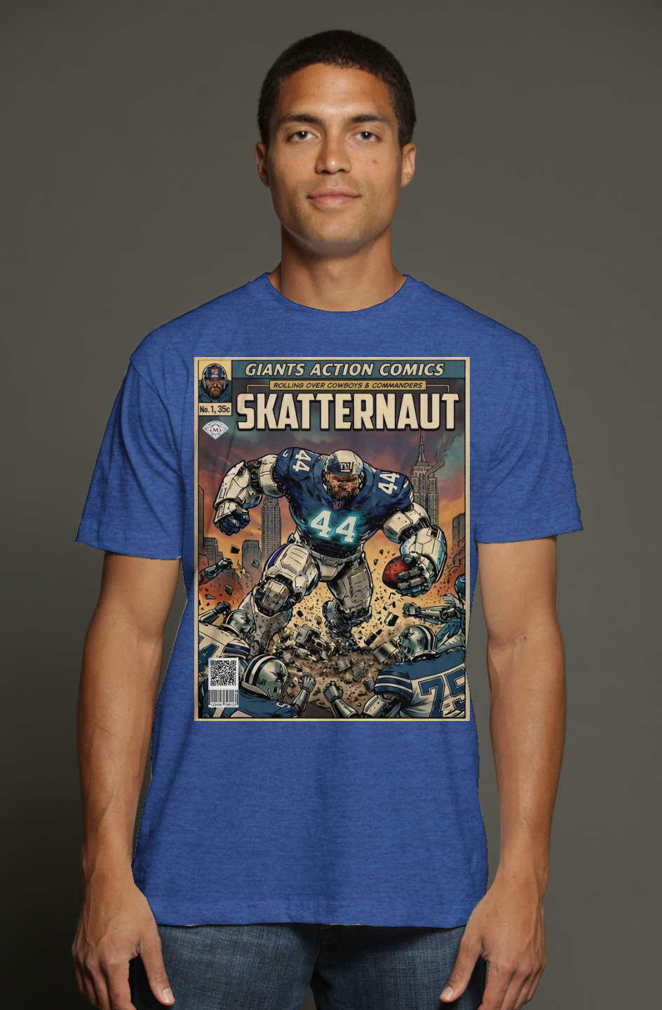 Cam Skattebo Skatternaut – NY Giants Fantasy Football triblend t shirt
