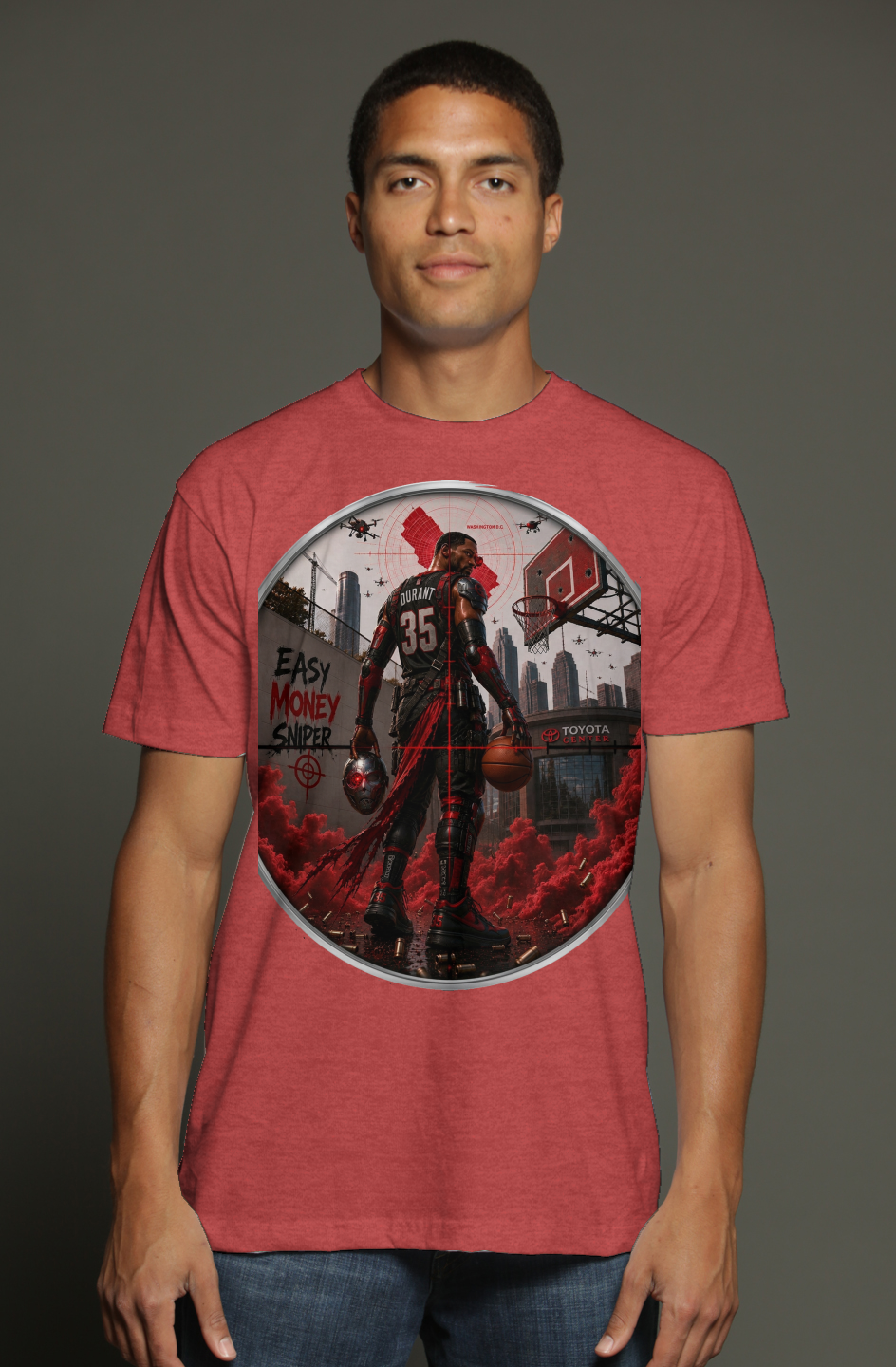 Kevin Durant Deadshot NBA Rockets triblend t shirt