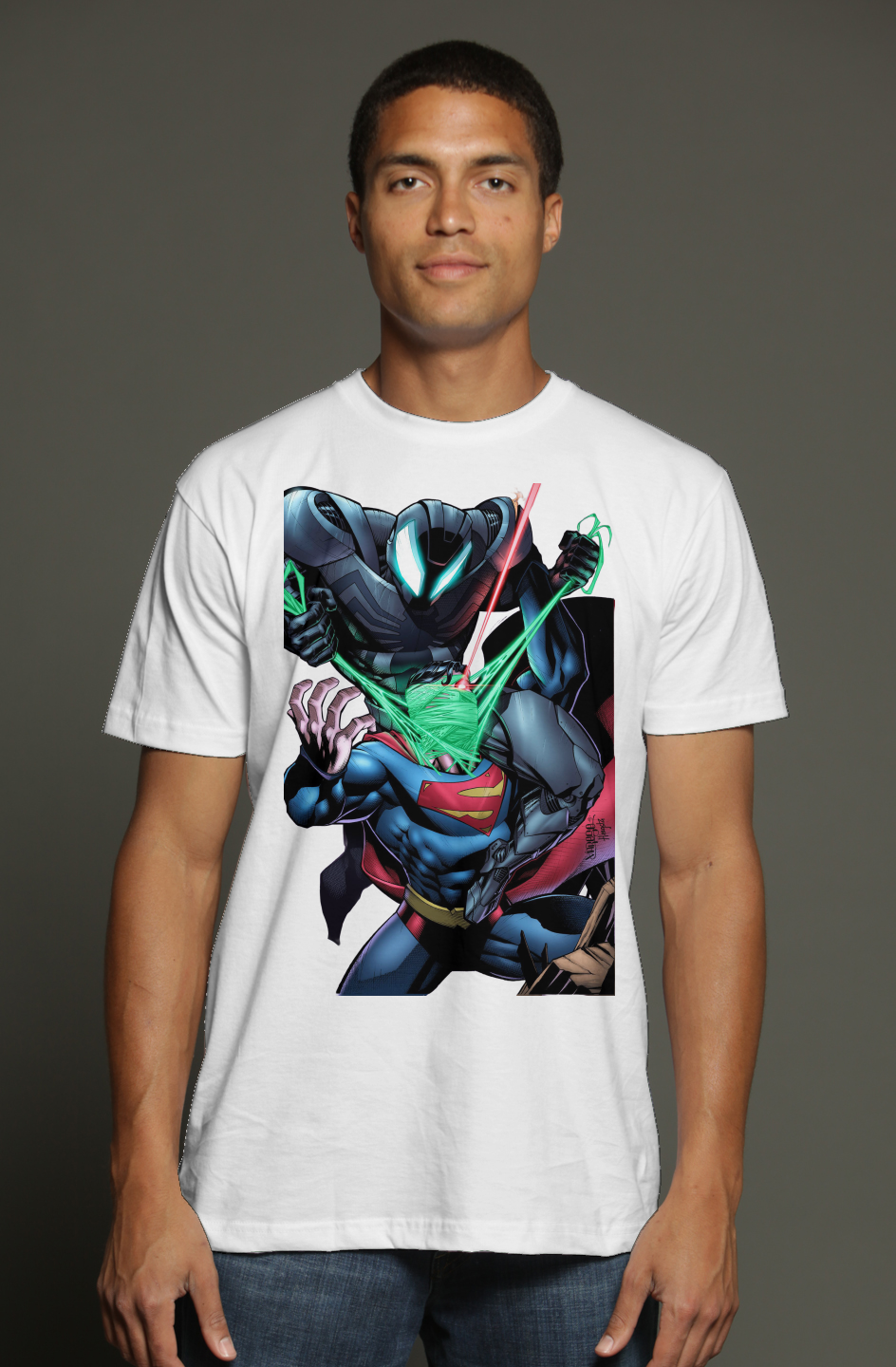 Spider-Man vs. Superman Multiverse Showdown triblend t shirt