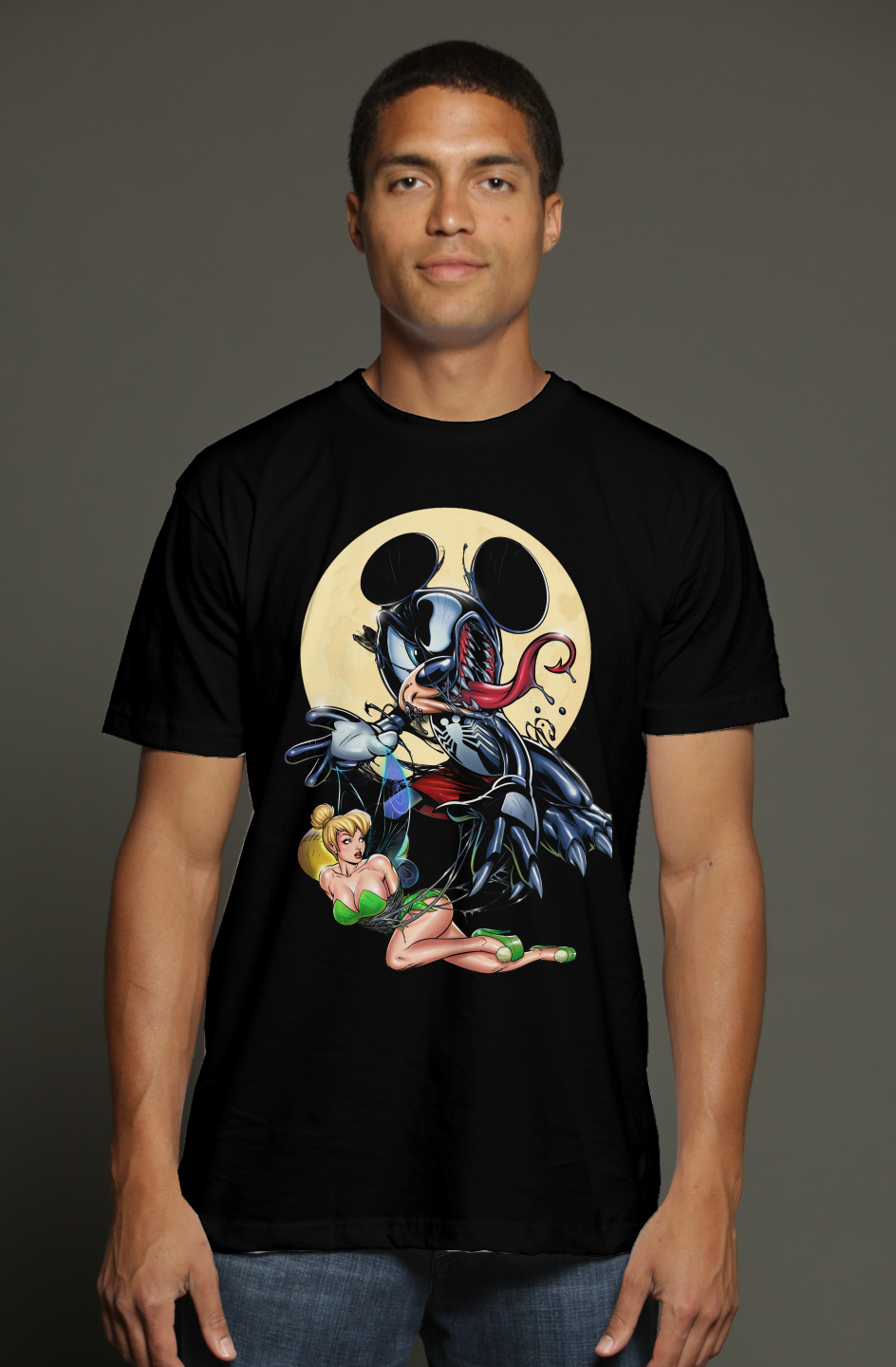 Venomized Mickey Mouse & Tinkerbell Dirty Disney triblend t shirt