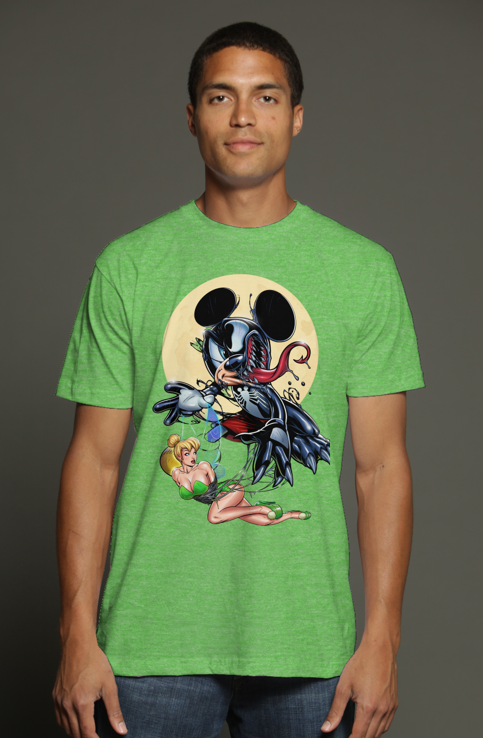 Venomized Mickey Mouse & Tinkerbell Dirty Disney triblend t shirt