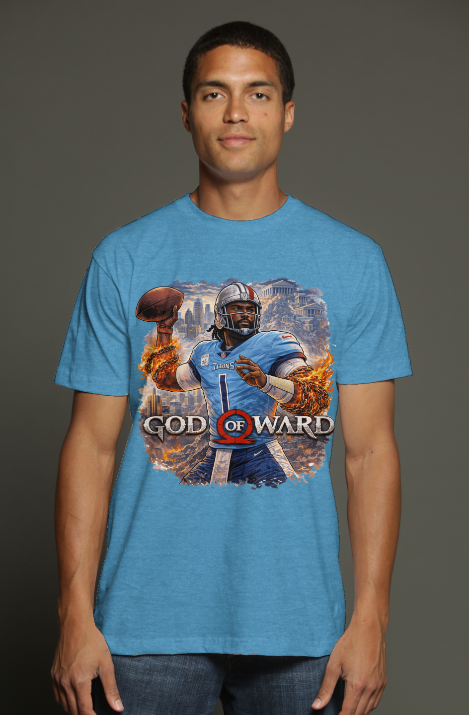 God of Ward -- Cam Ward Titans Fantasy Football triblend t shirt