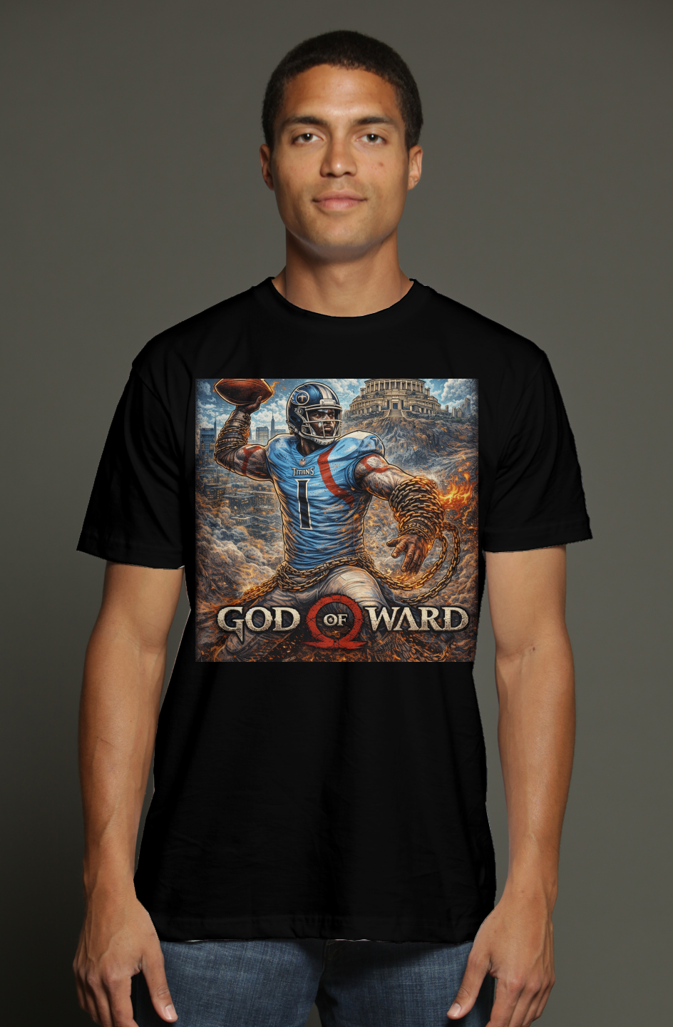 God of Ward 2 -- Cam Ward Titans Fantasy Football triblend t shirt