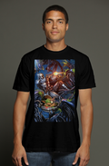 Mandalorian & Grogu vs. Aliens Star Wars triblend t shirt