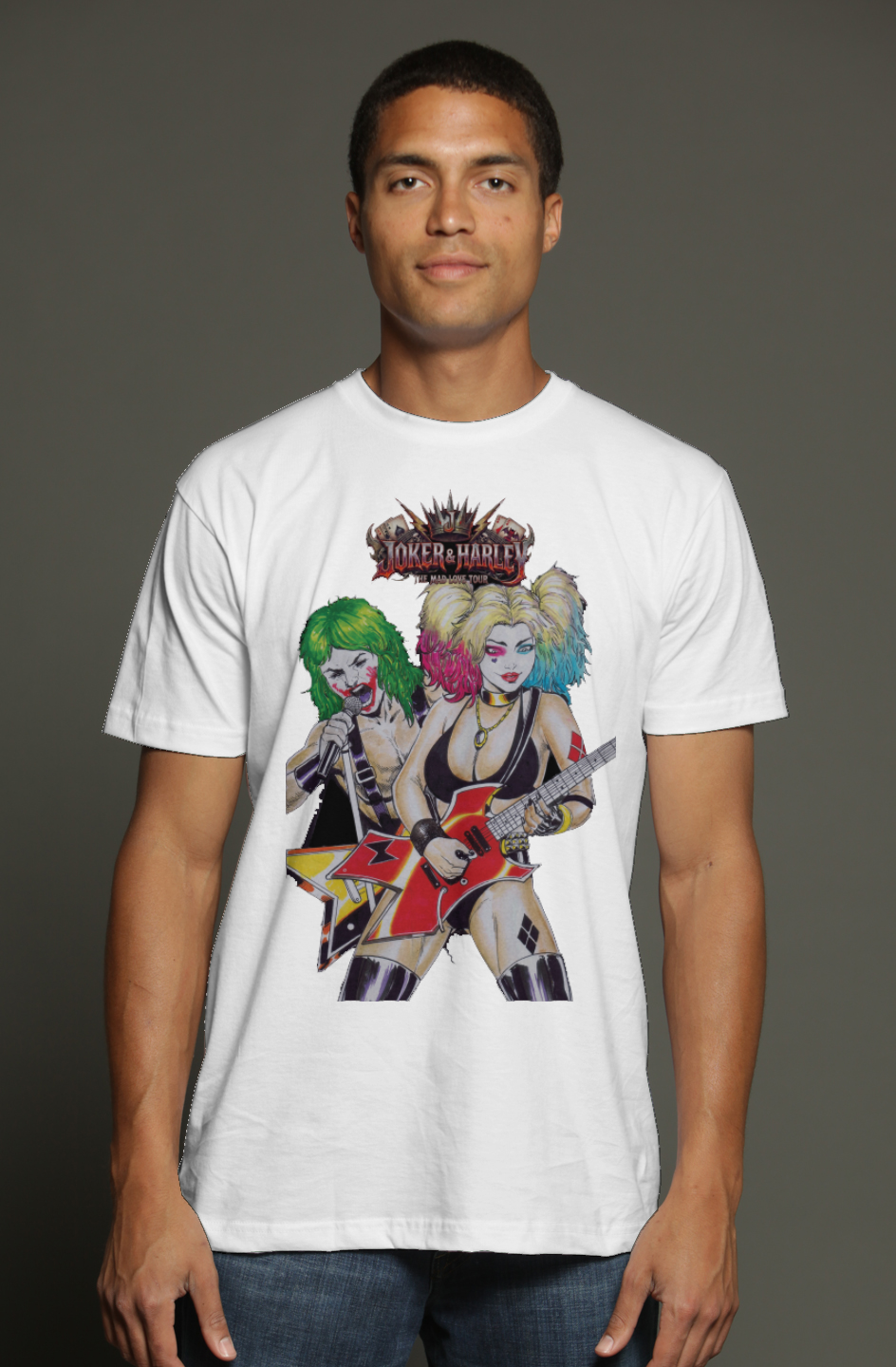 Joker & Harley Heavy Metal Mad Love | DC Comics triblend t shirt