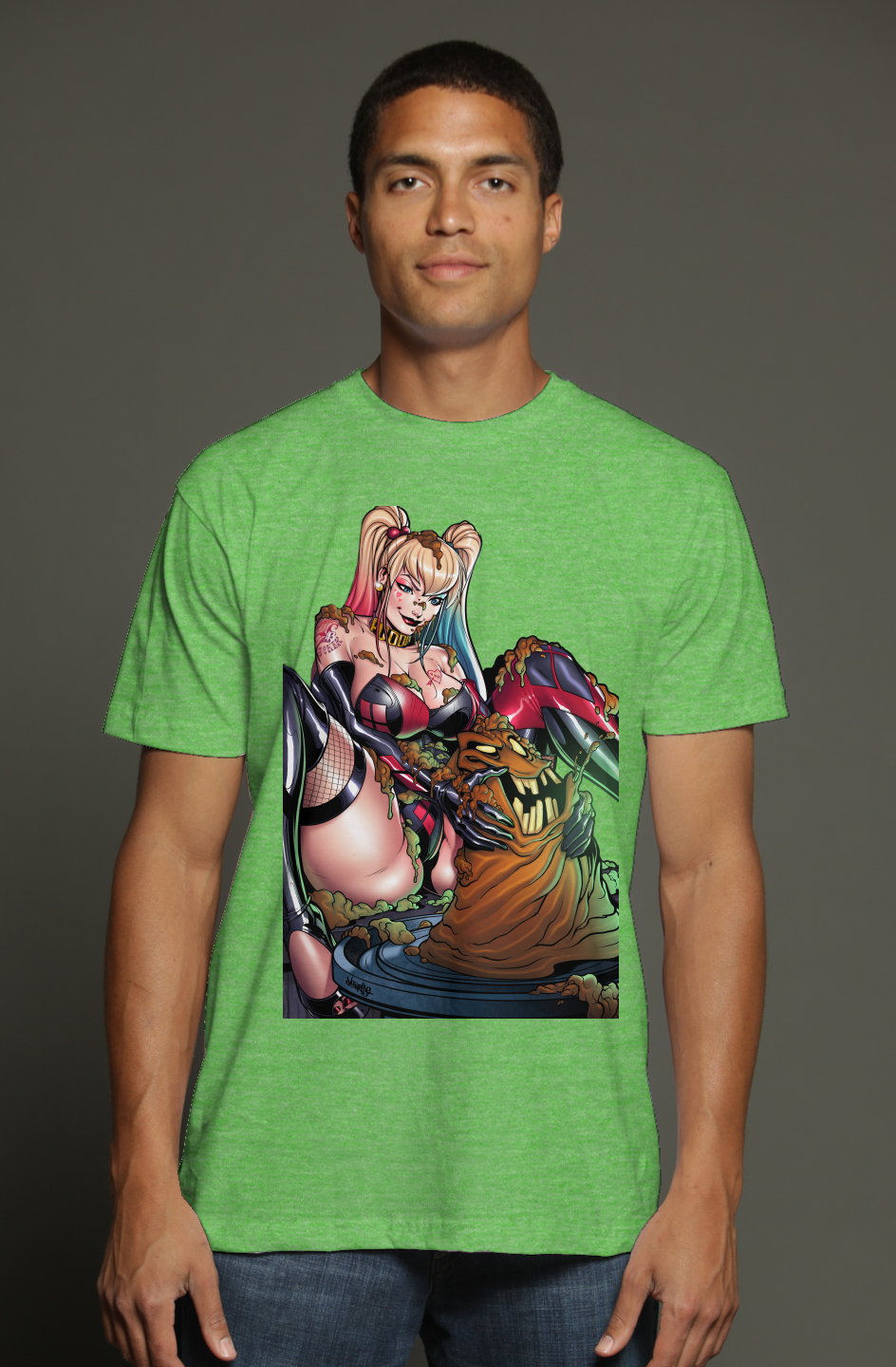 Harley Quinn and Clayface Ghost Tribute -- DC Comics triblend t shirt