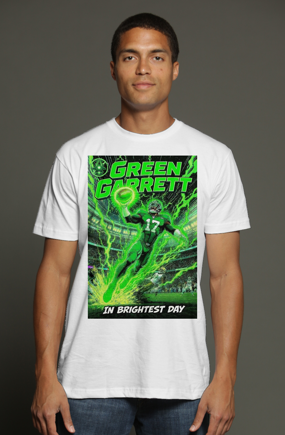 Garrett Wilson Green Lantern New York Jets Fantasy Football triblend t shirt