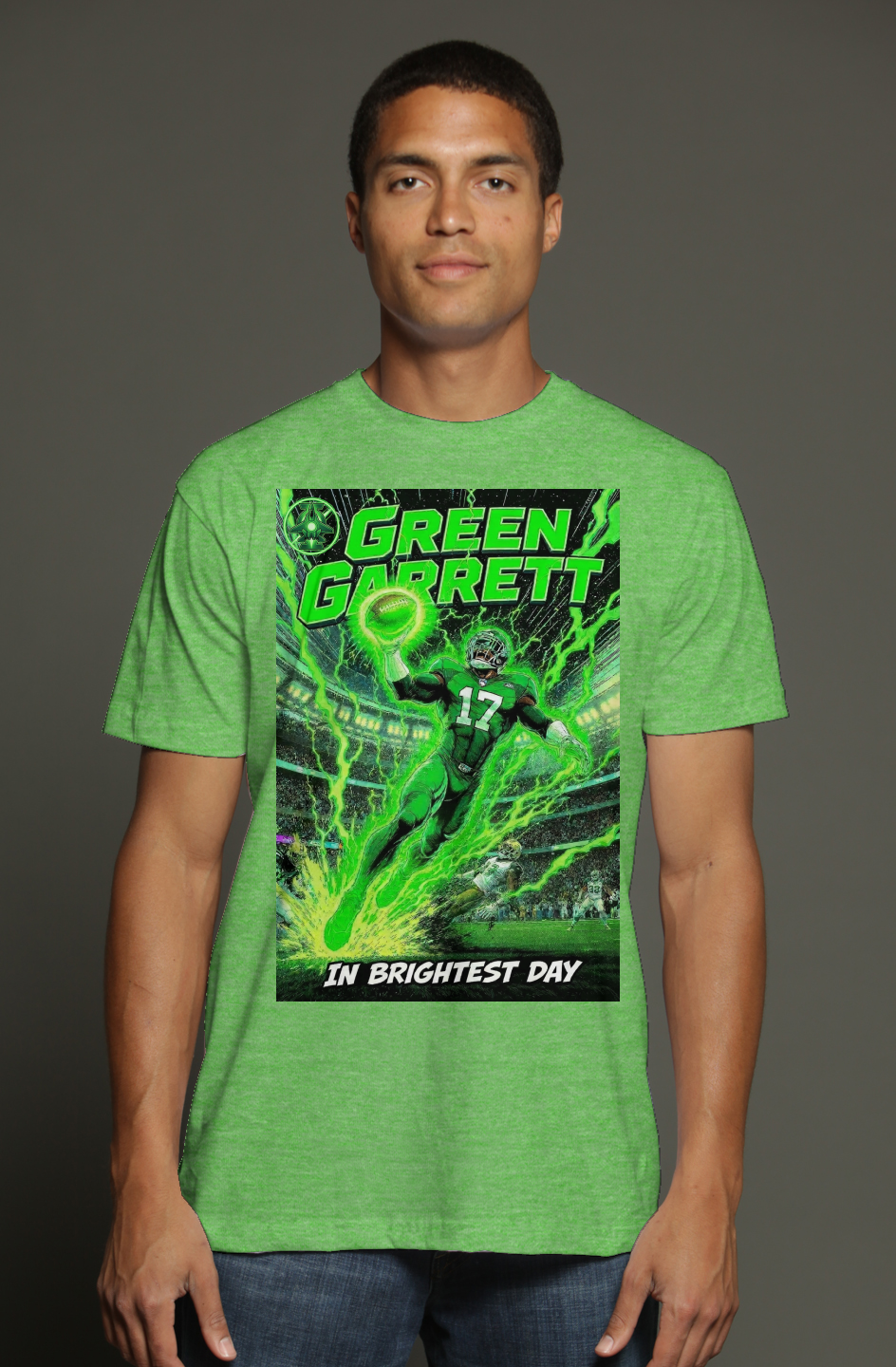 Garrett Wilson Green Lantern New York Jets Fantasy Football triblend t shirt