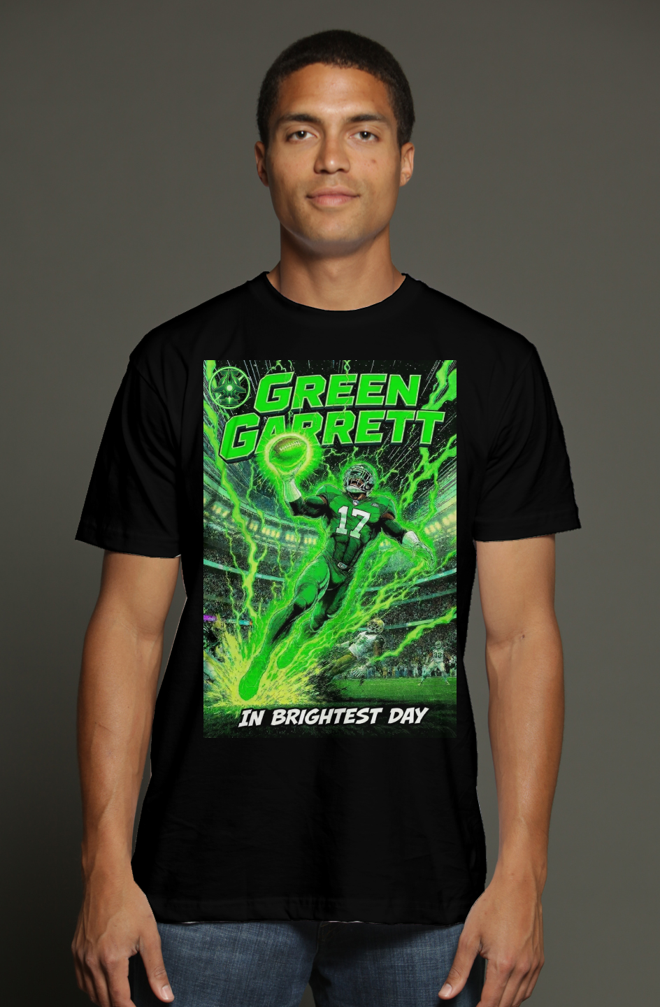 Garrett Wilson Green Lantern New York Jets Fantasy Football triblend t shirt