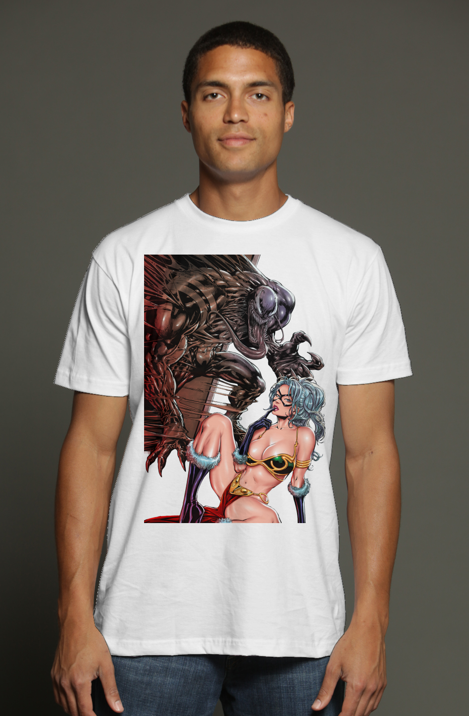 Steel Bikini Series Black Cat Venom Star Wars Fantasy triblend t shirt