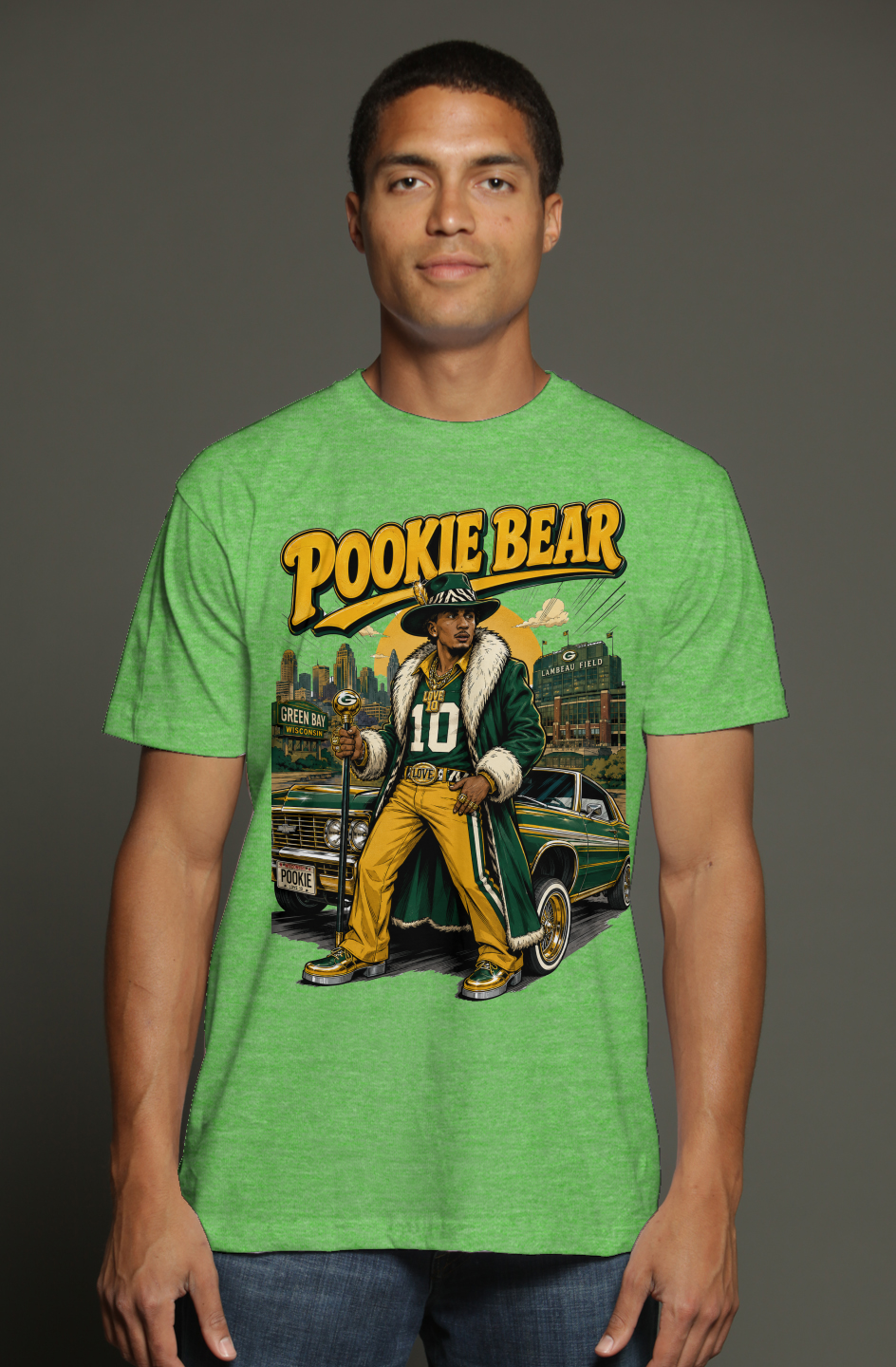 Jordan Love is Pookie -- Green Bay Packers Fantasy Football triblend t shirt