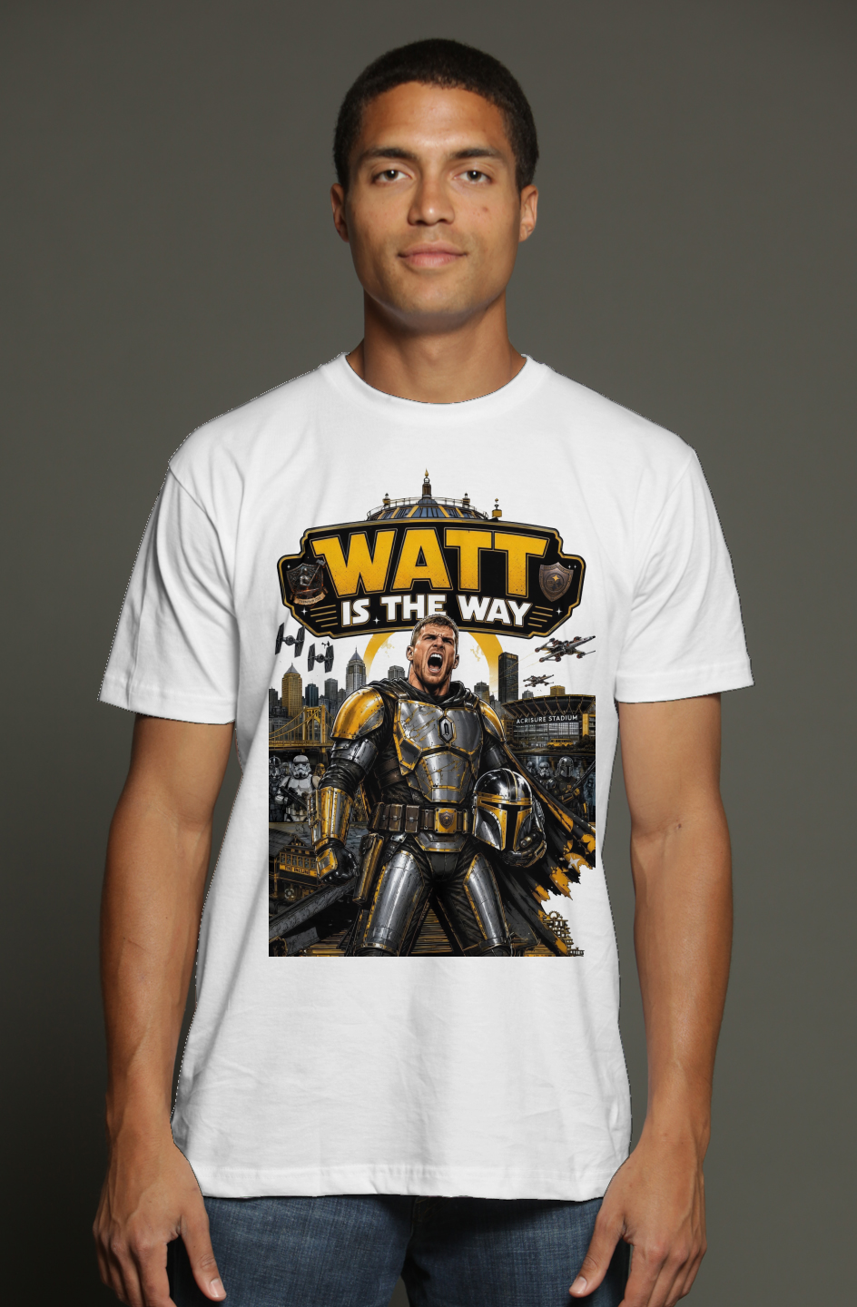 Watt Is the Way | Star Wars x Steelers Fantasy Football triblend t shirt