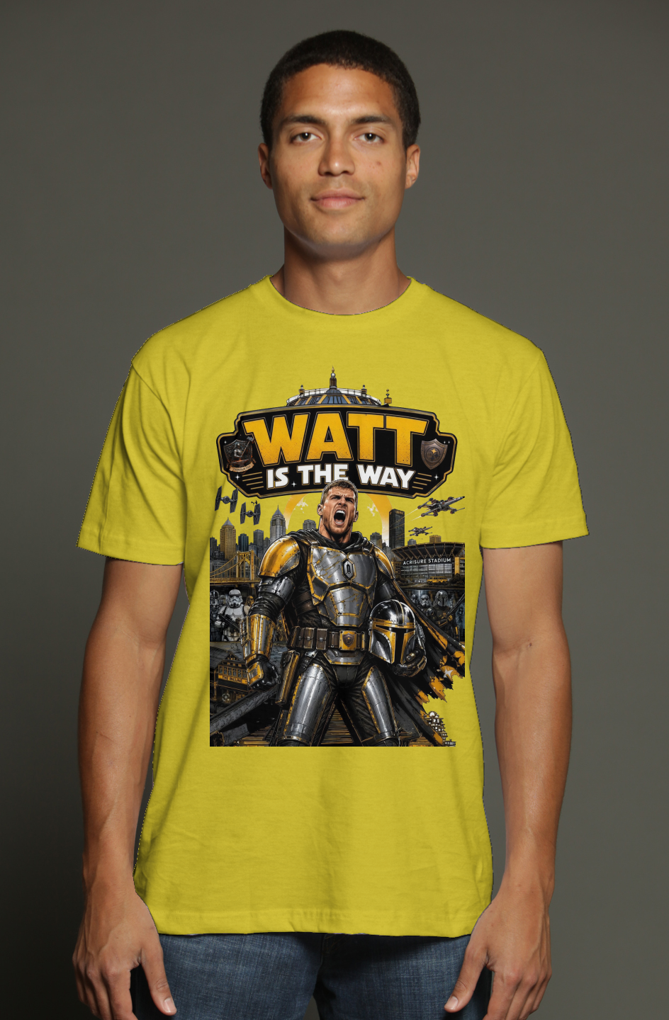 Watt Is the Way | Star Wars x Steelers Fantasy Football triblend t shirt