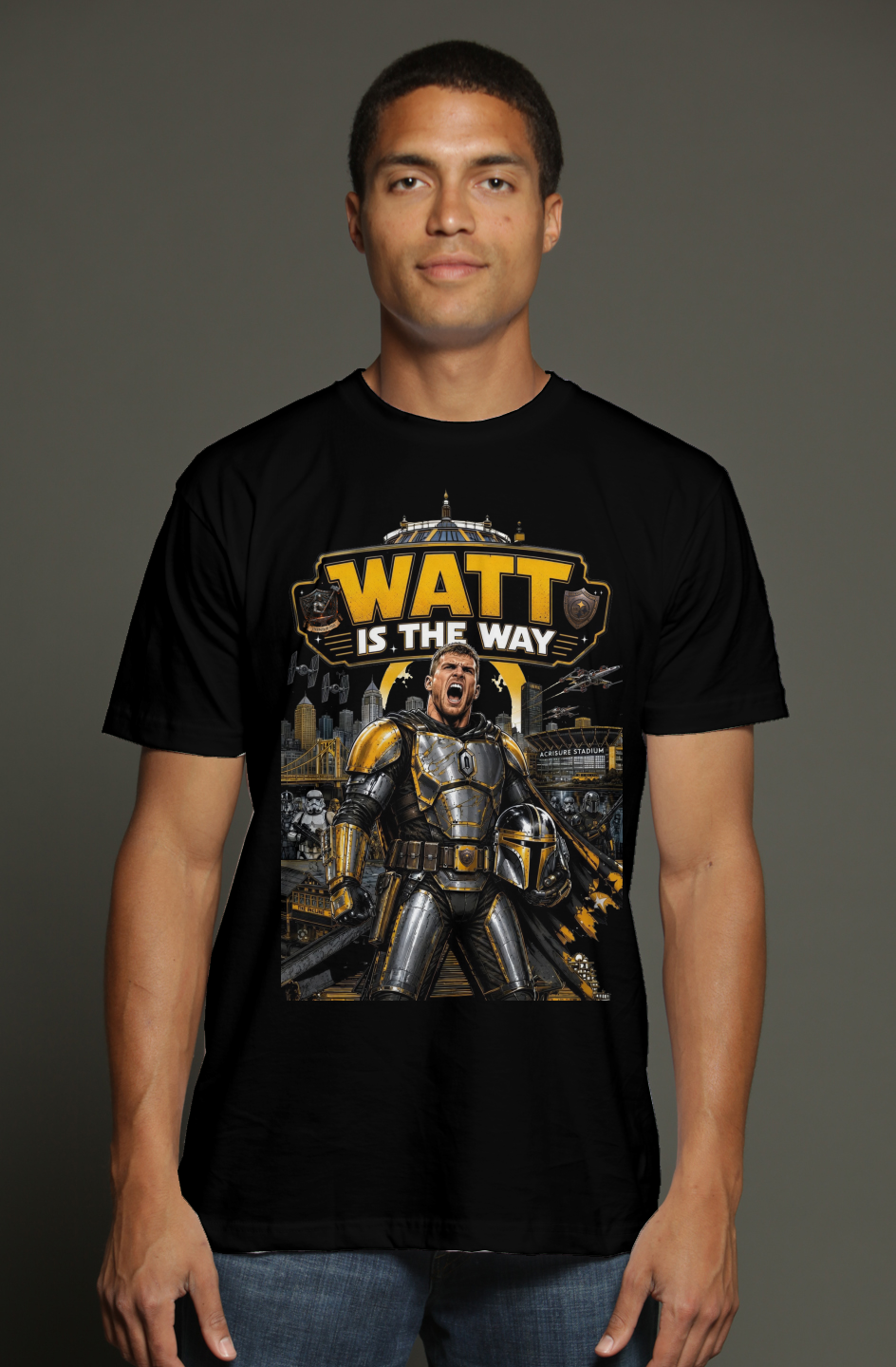 Watt Is the Way | Star Wars x Steelers Fantasy Football triblend t shirt