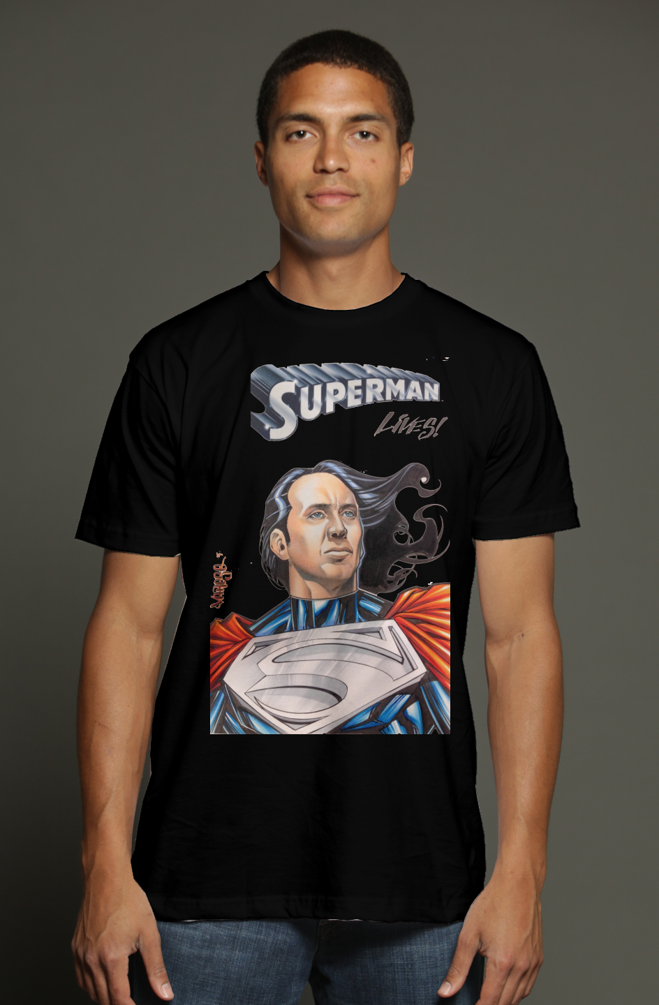 Christopher Walken is Brainiac -- Superman Lives Fantasy triblend t shirt