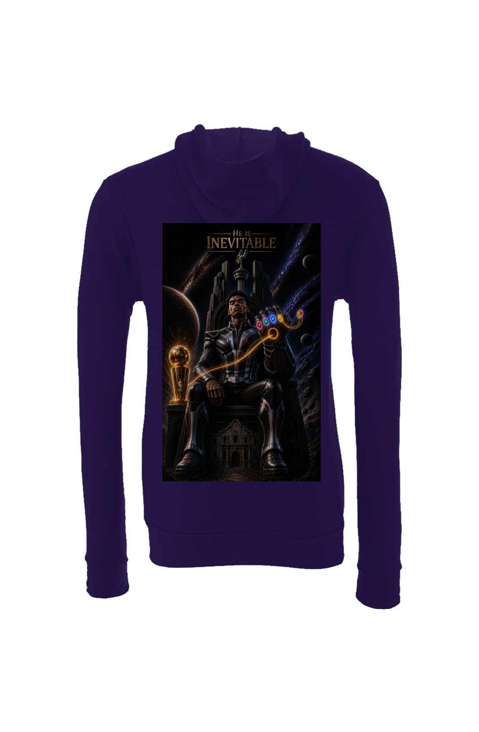 Victor Wembanyama has The Infinity Gauntlet - Fantasy Basketball Sponge Fleece Hoodie